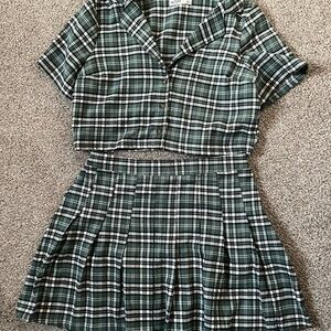 Hollister Green Plaid Dress